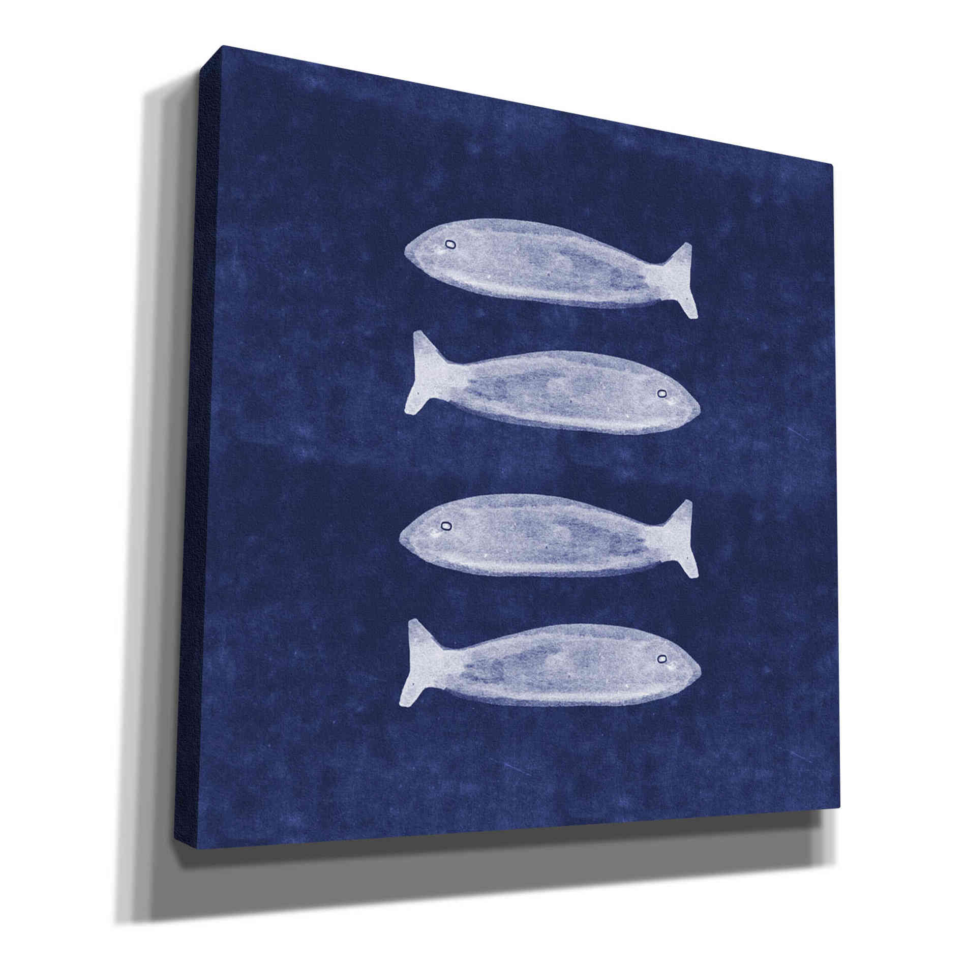 'Indigo Fish' by Linda Woods, Canvas Wall Art