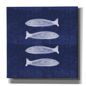 'Indigo Fish' by Linda Woods, Canvas Wall Art