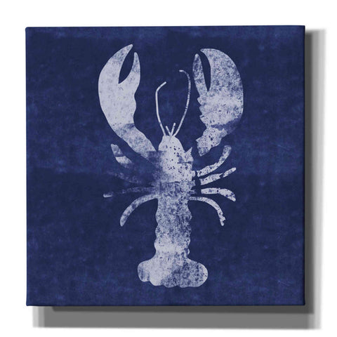 Image of 'Indigo Lobster' by Linda Woods, Canvas Wall Art