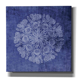 'Indigo Mandala 2' by Linda Woods, Canvas Wall Art