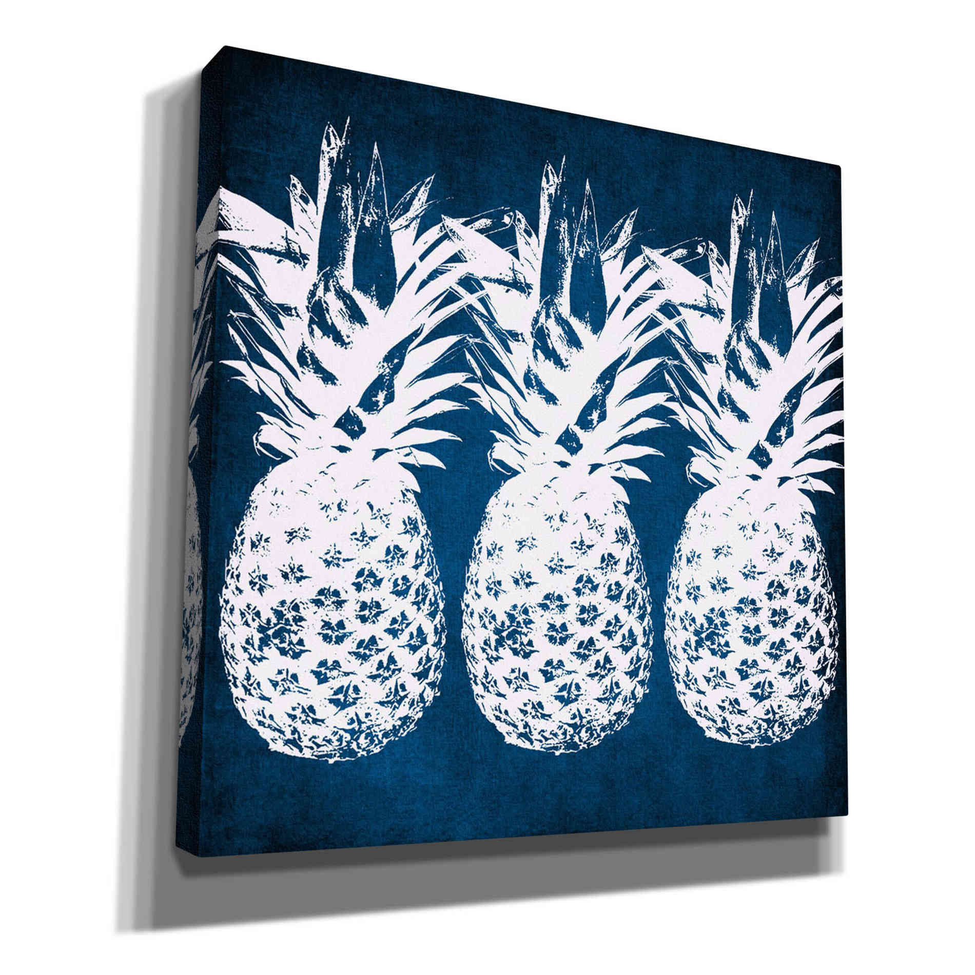 'Indigo Pineapple' by Linda Woods, Canvas Wall Art