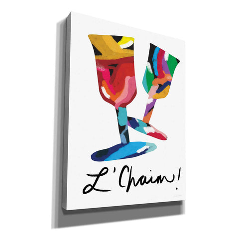 Image of 'L'Chaim Glass' by Linda Woods, Canvas Wall Art