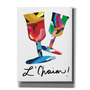 'L'Chaim Glass' by Linda Woods, Canvas Wall Art