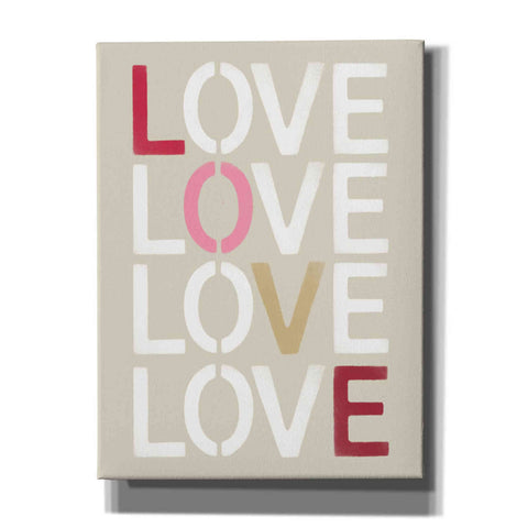 Image of 'Love Stencil' by Linda Woods, Canvas Wall Art