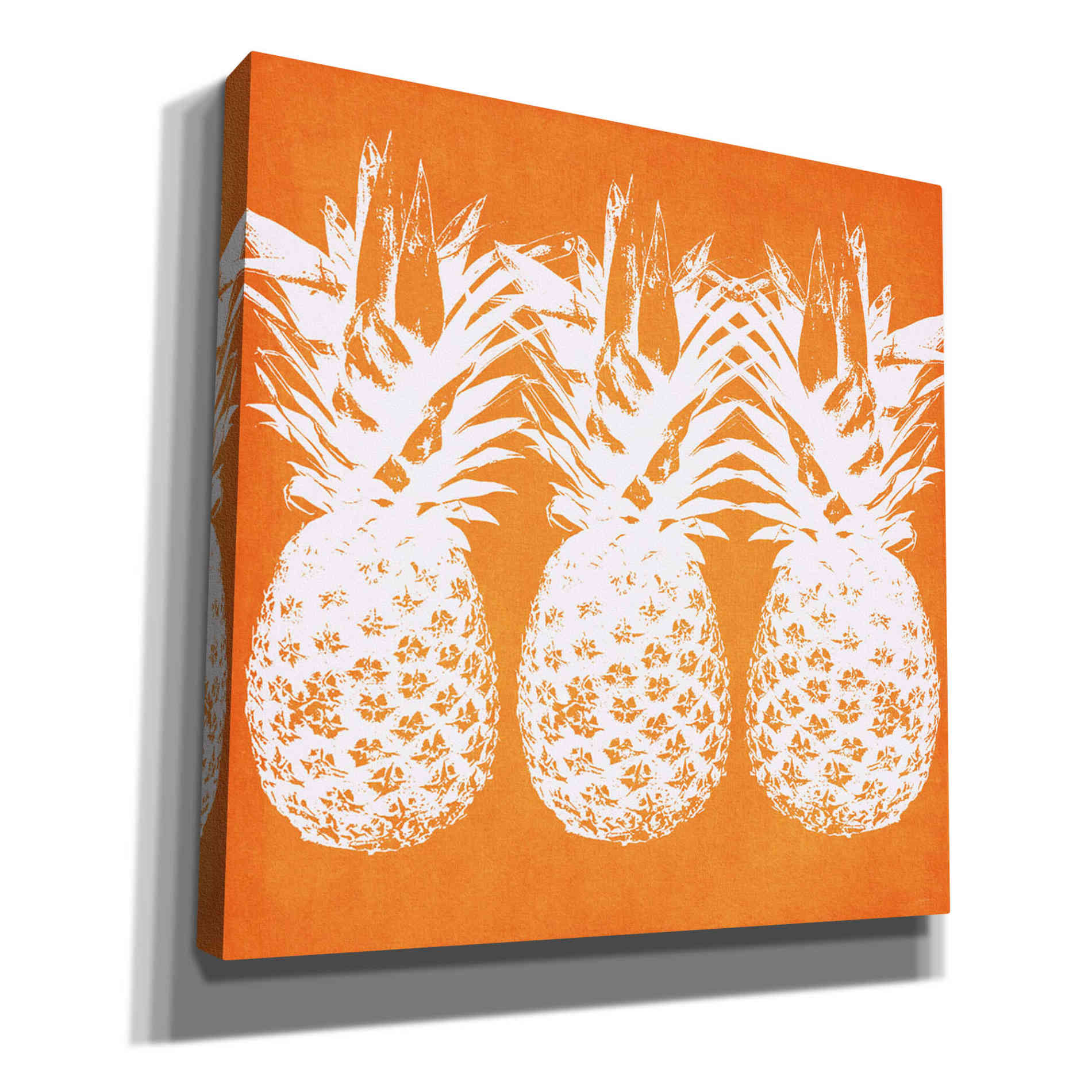 'Orange Pineapples' by Linda Woods, Canvas Wall Art