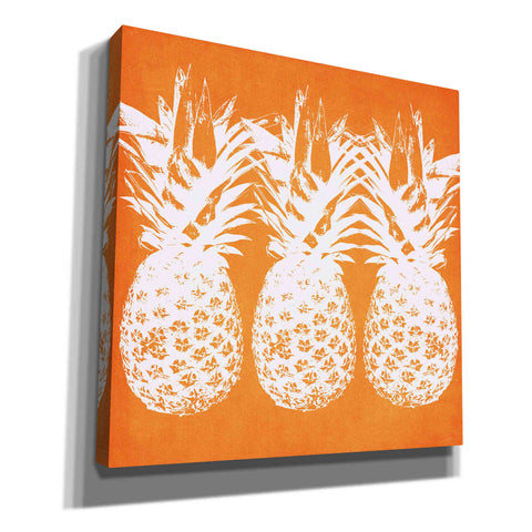 'Orange Pineapples' by Linda Woods, Canvas Wall Art