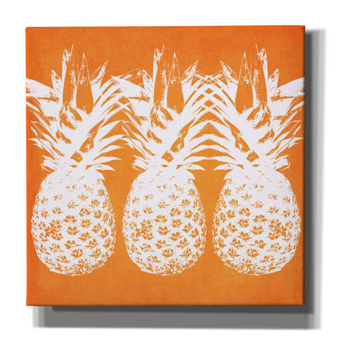 'Orange Pineapples' by Linda Woods, Canvas Wall Art