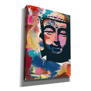 'Painted Buddha II' by Linda Woods, Canvas Wall Art