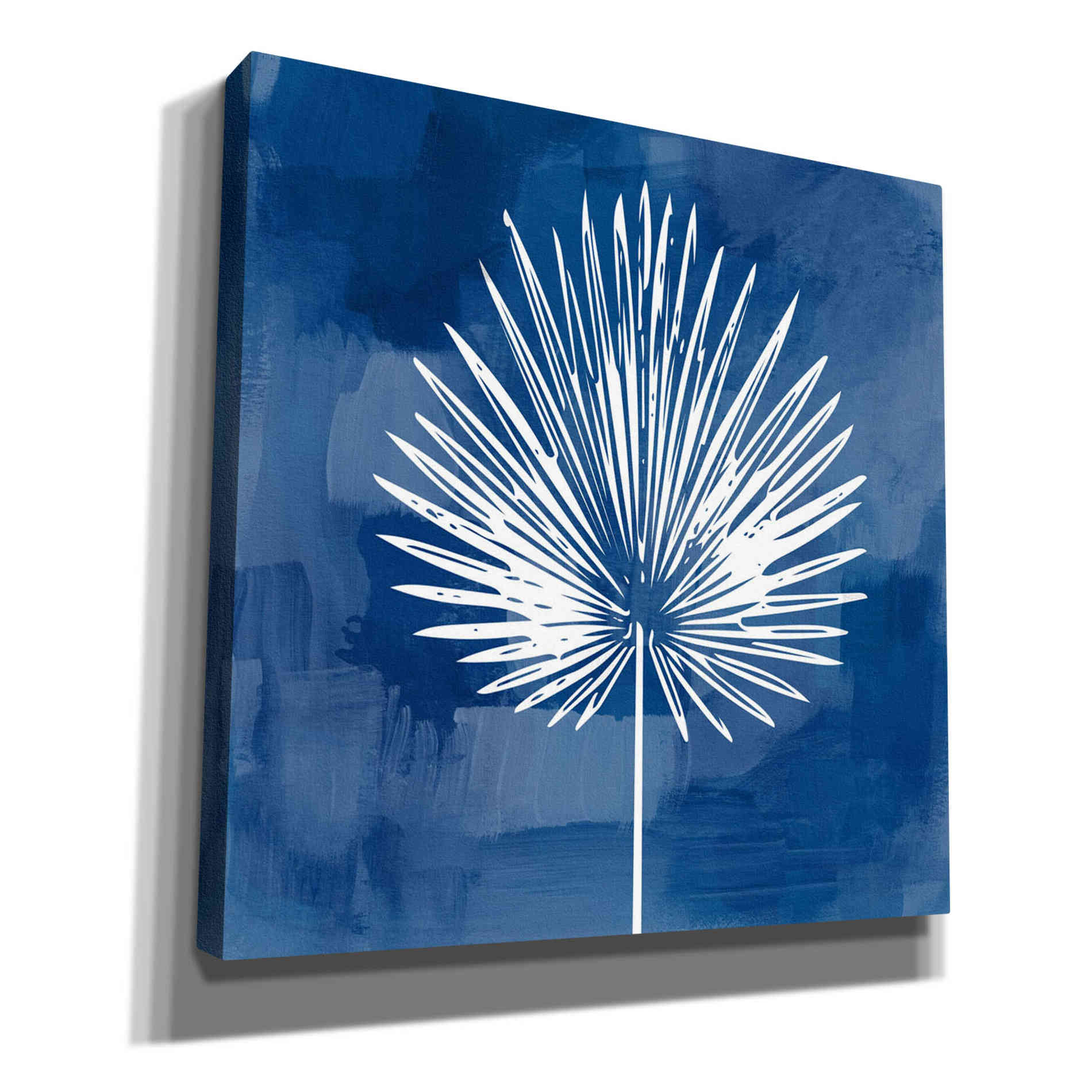'Painted Sky Palm Leaf' by Linda Woods, Canvas Wall Art