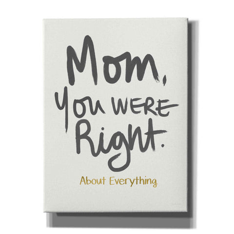 Image of 'Right Mom' by Linda Woods, Canvas Wall Art