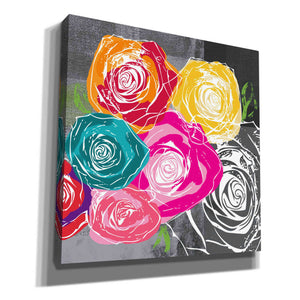 'Colorful Roses II' by Linda Woods, Canvas Wall Art