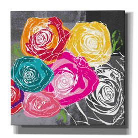 'Colorful Roses II' by Linda Woods, Canvas Wall Art