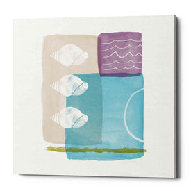 'Seashells And Waves' by Linda Woods, Canvas Wall Art