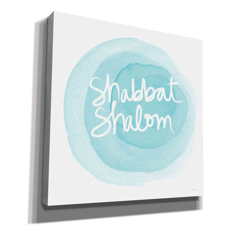 Image of 'Shabbat Shalom Blue' by Linda Woods, Canvas Wall Art