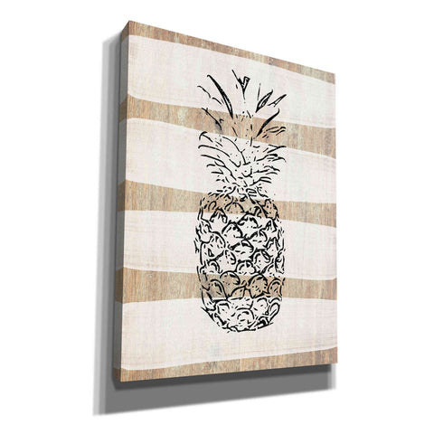 Image of 'Simple Stripes Pineapple' by Linda Woods, Canvas Wall Art