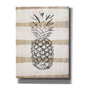 'Simple Stripes Pineapple' by Linda Woods, Canvas Wall Art