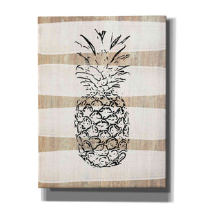 'Simple Stripes Pineapple' by Linda Woods, Canvas Wall Art