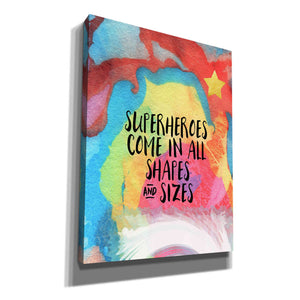 'Superheroes Come In All Shapes' by Linda Woods, Canvas Wall Art