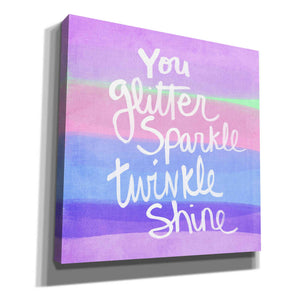 'Unicorn Stripe Sparkle' by Linda Woods, Canvas Wall Art