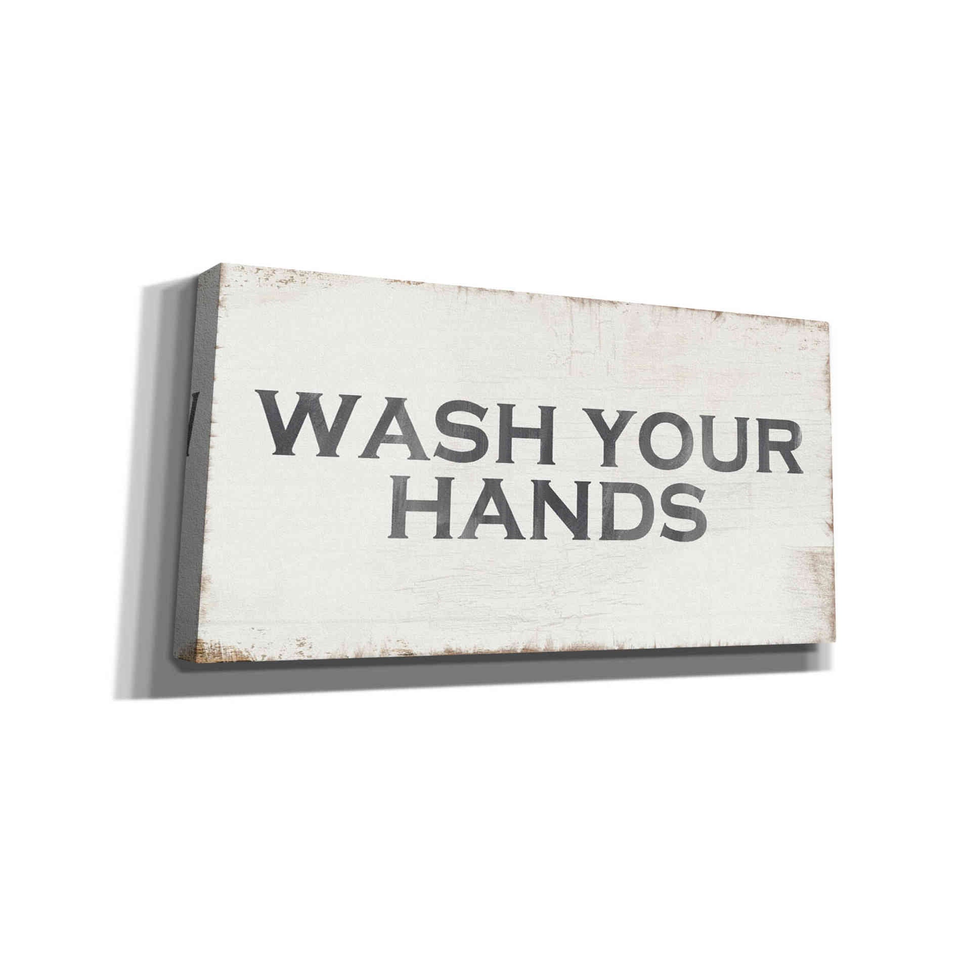 'Wash Your Hands' by Linda Woods, Canvas Wall Art