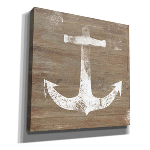 'White Anchor on Natural' by Linda Woods, Canvas Wall Art
