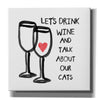 'Wine And Cats' by Linda Woods, Canvas Wall Art