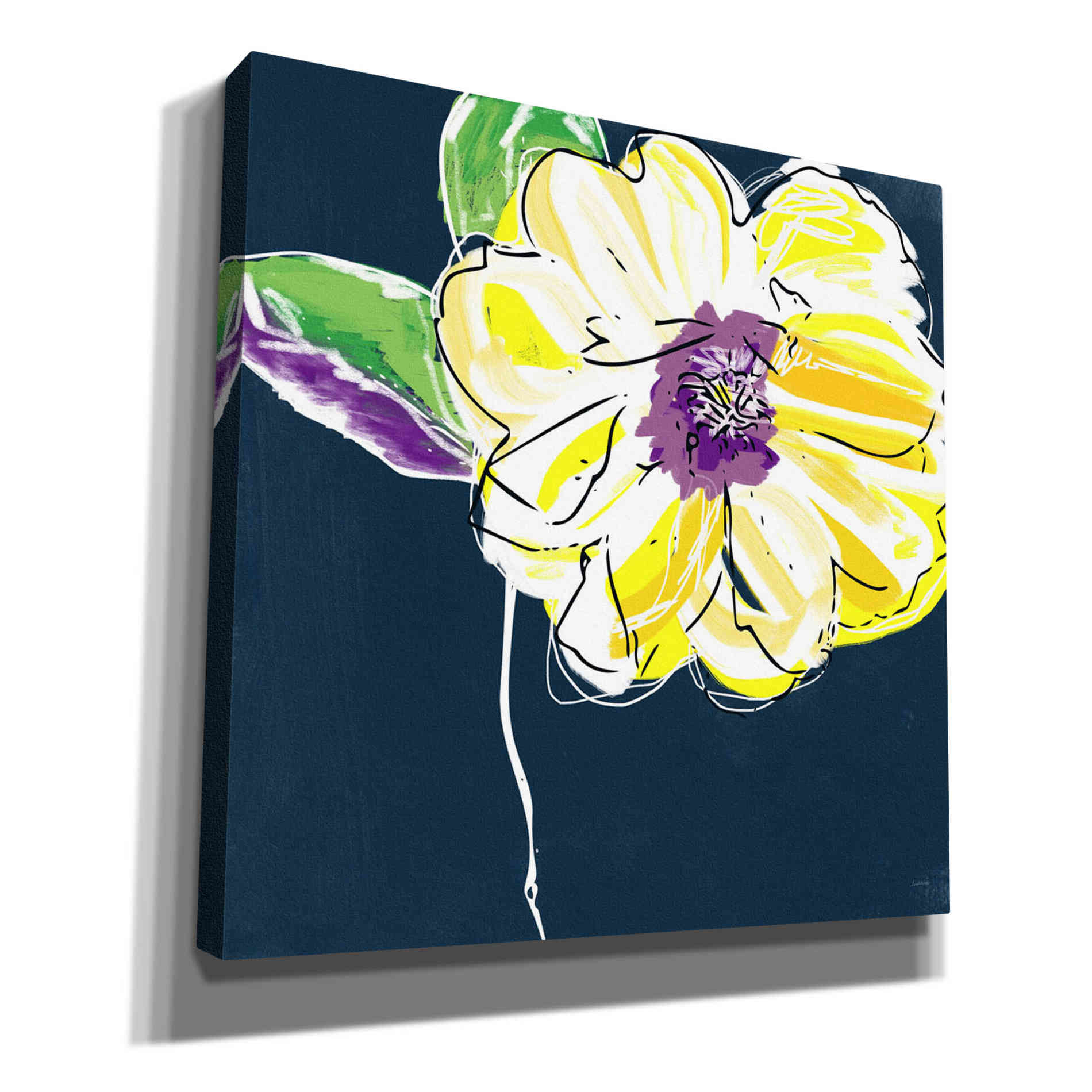 'Yellow Rose' by Linda Woods, Canvas Wall Art
