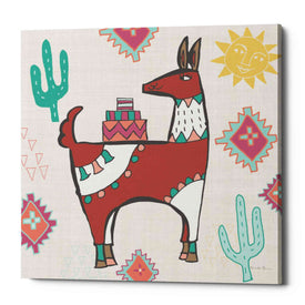 'Playful Llamas IV' by Farida Zaman, Canvas Wall Art