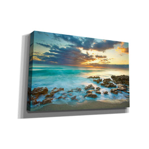 'Ocean Sunrise' by Patrick Zephyr, Canvas Wall Art,Size A Landscape