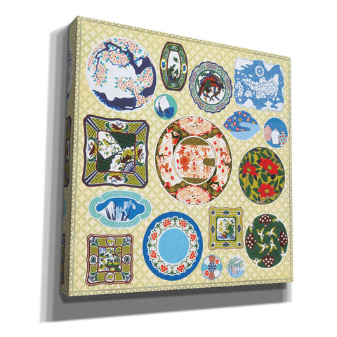 Image of 'Japanese Antique Plates' by Zigen Tanabe, Giclee Canvas Wall Art