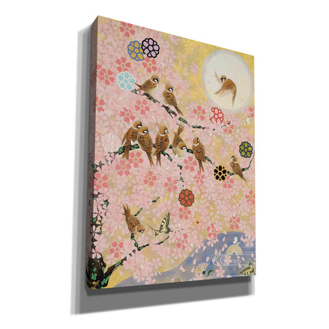 Image of 'Jolly Sparrows' by Zigen Tanabe, Giclee Canvas Wall Art