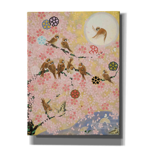 Image of 'Jolly Sparrows' by Zigen Tanabe, Giclee Canvas Wall Art