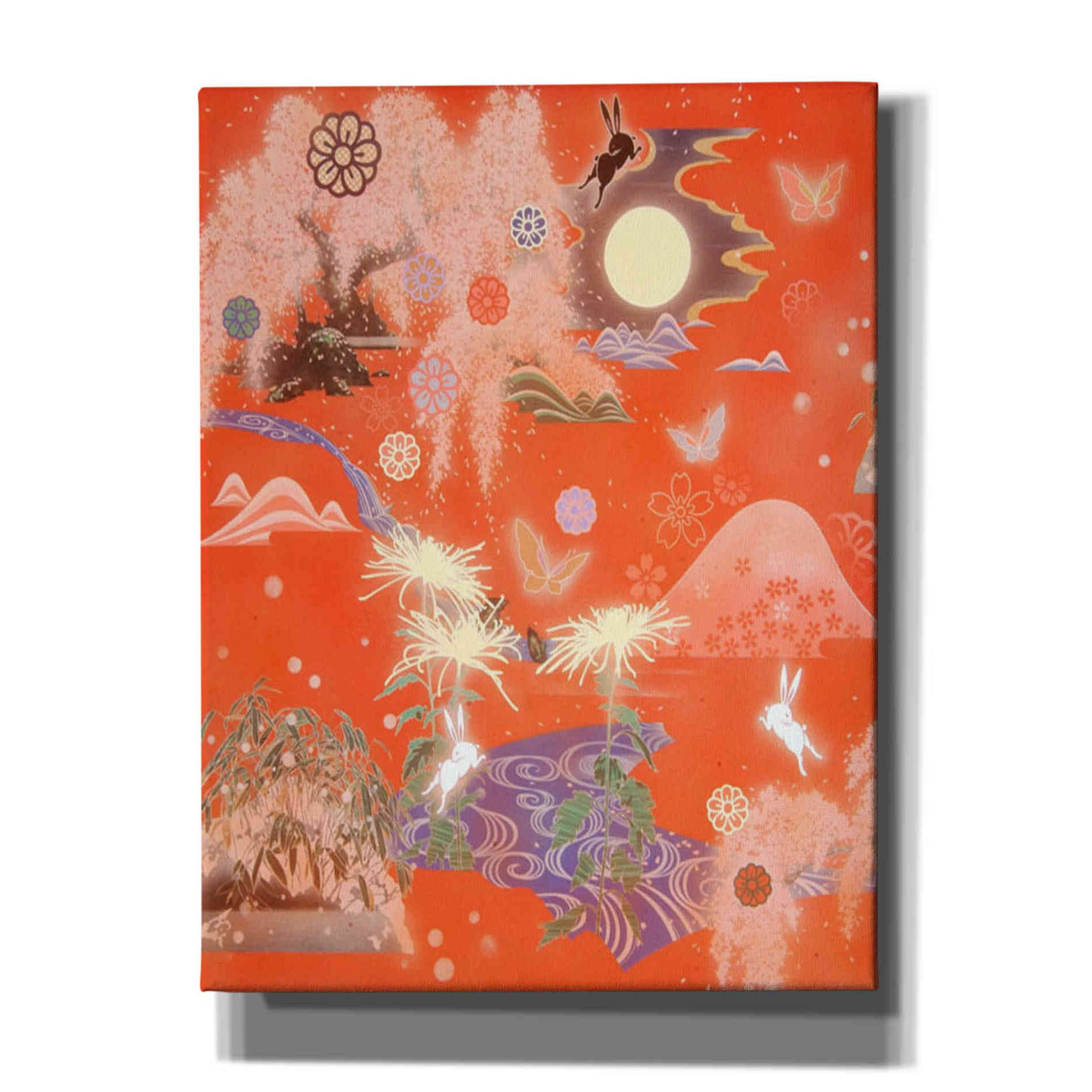 'Moon and Rabbit' by Zigen Tanabe, Giclee Canvas Wall Art