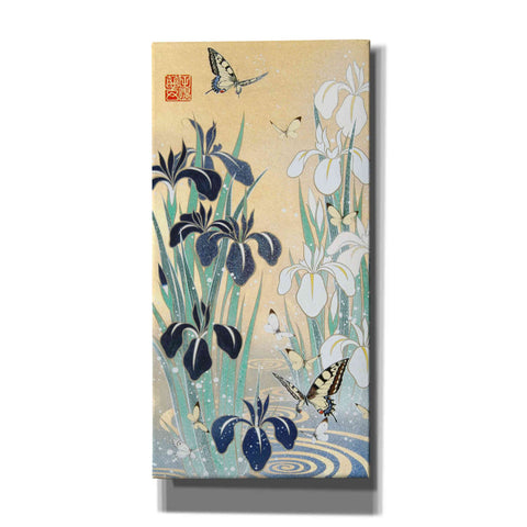 Image of 'Iris and Butterfly' by Zigen Tanabe, Giclee Canvas Wall Art