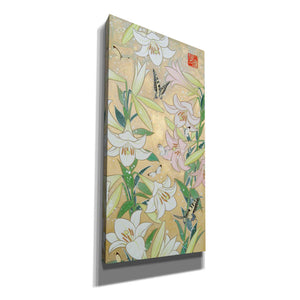 'Lily and Butterfly' by Zigen Tanabe, Giclee Canvas Wall Art
