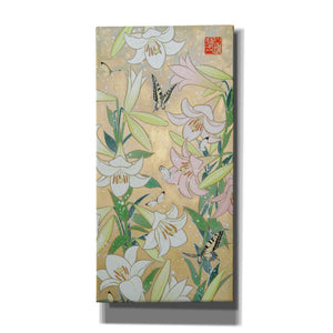 'Lily and Butterfly' by Zigen Tanabe, Giclee Canvas Wall Art